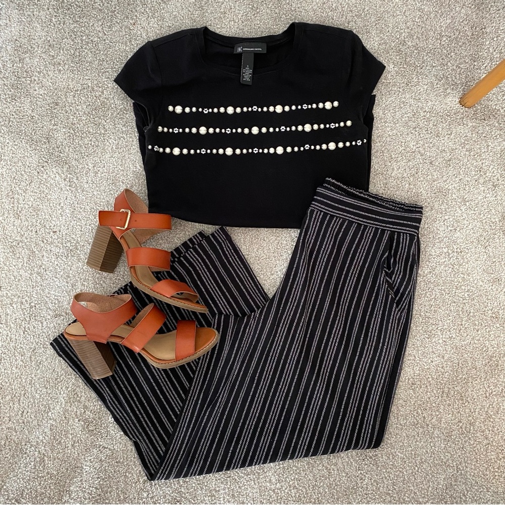 Adriana Papell - stretchy wide leg pants
